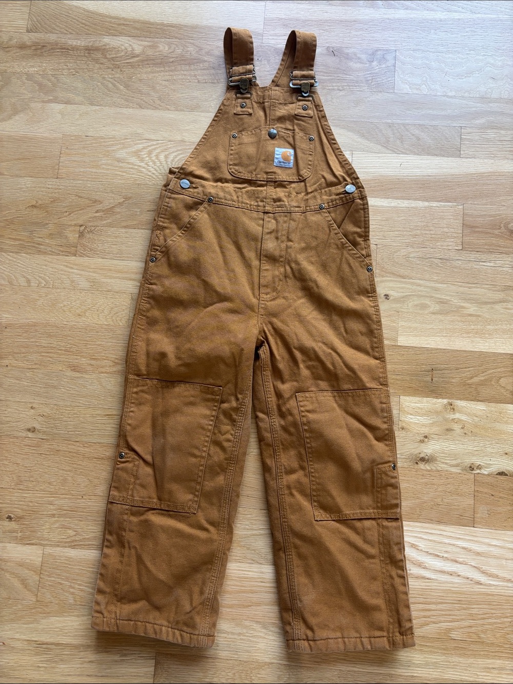 Carhartt Duck Insulated Loose Fit Canvas Overall Bibs in Carhartt Brown Size 6
